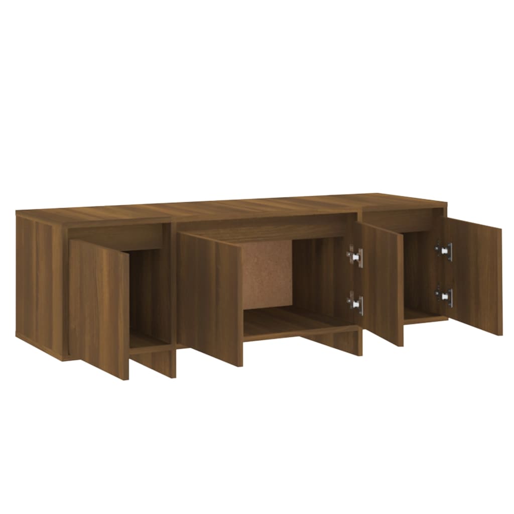 vidaXL TV Cabinet Brown Oak 47.2"x11.8"x15.9" Engineered Wood