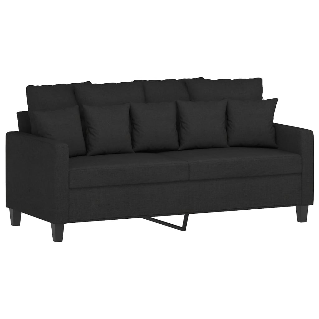 vidaXL 2-Seater Sofa Black 55.1" Fabric