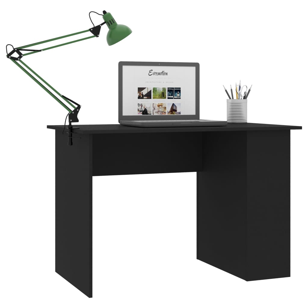 vidaXL Desk Black 43.3"x23.6"x28.7" Engineered Wood