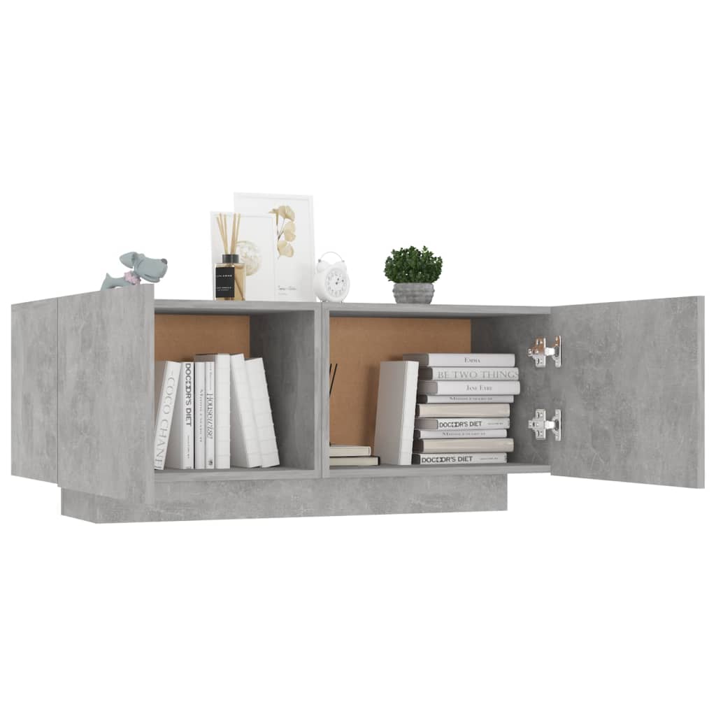 vidaXL Bedside Cabinet Concrete Gray 39.4"x13.8"x15.7" Engineered Wood