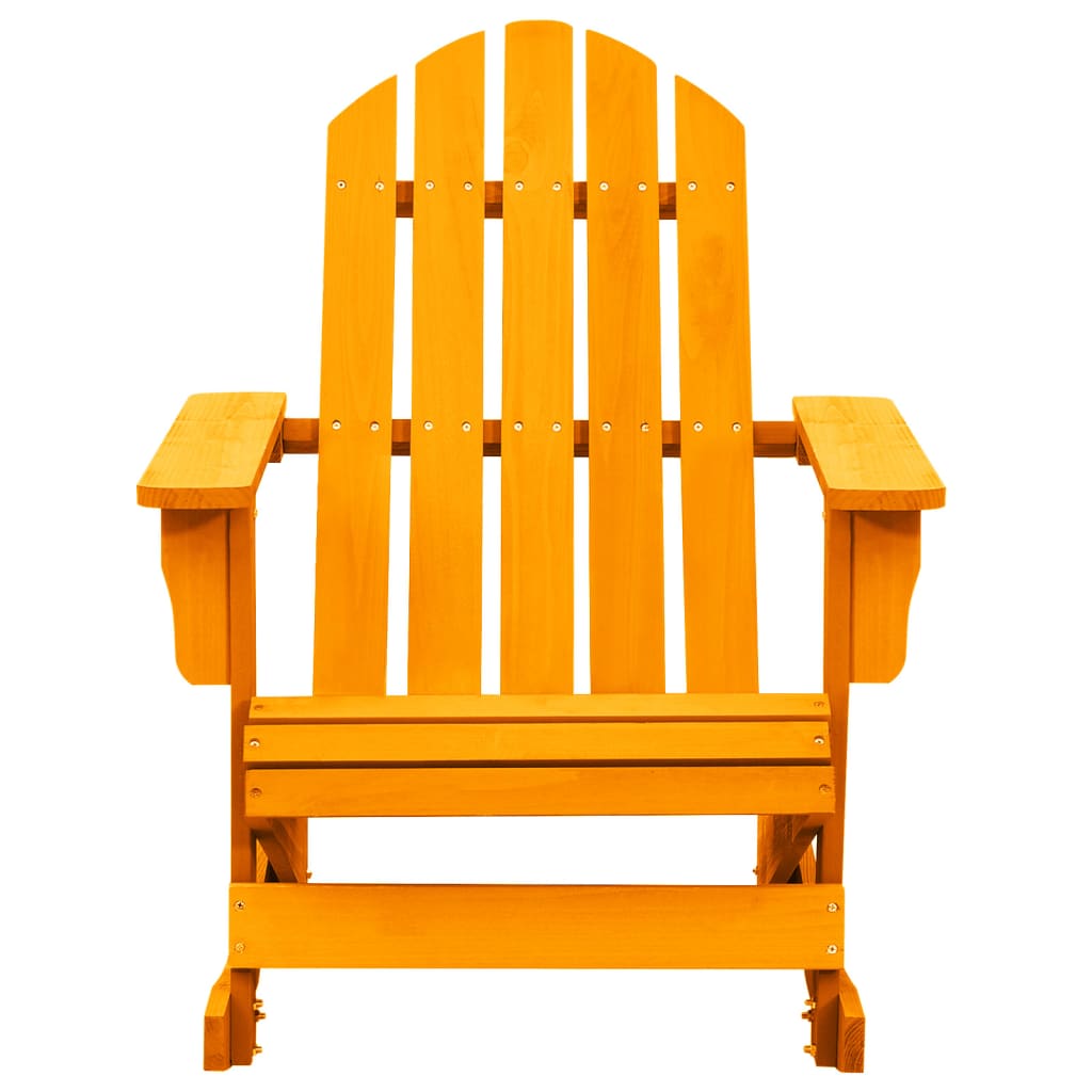 vidaXL Patio Adirondack Rocking Chair Solid Fir Wood Orange