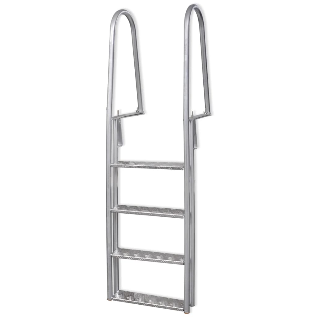 vidaXL 4-Step Dock/Pool Ladder Aluminum 65.7"