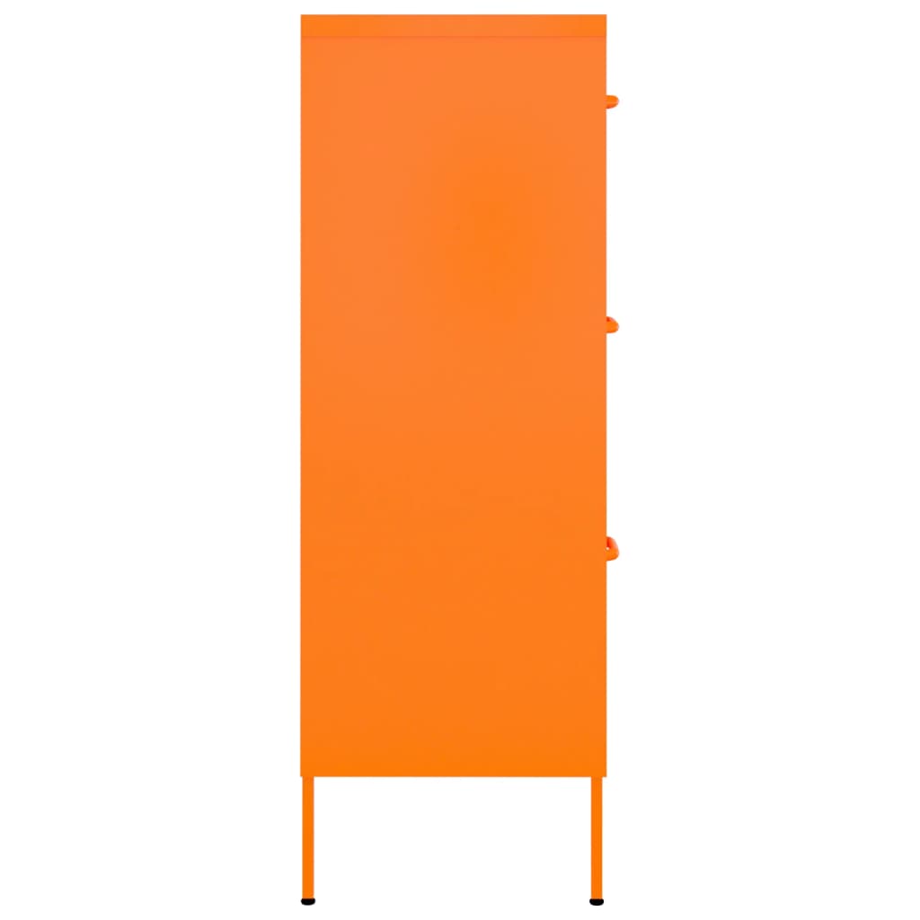 vidaXL Drawer Cabinet Orange 31.5"x13.8"x40" Steel