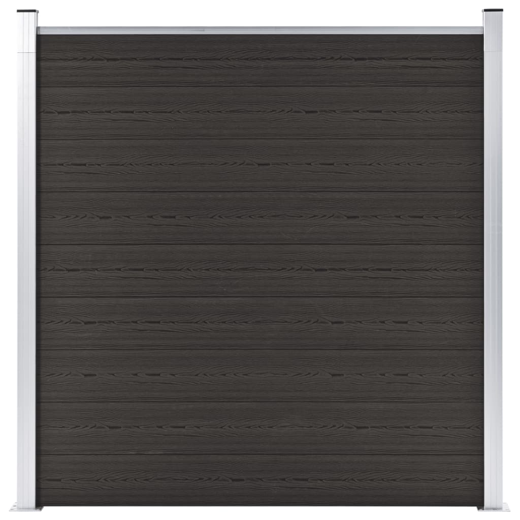 vidaXL Fence Panel WPC 70.9"x73.2" Black