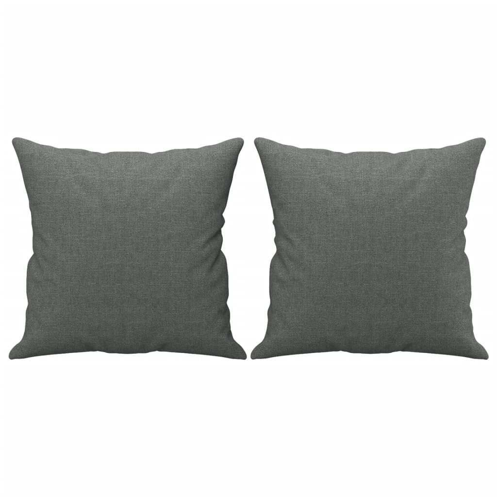 vidaXL 2 Piece Sofa Set with Pillows Dark Gray Fabric