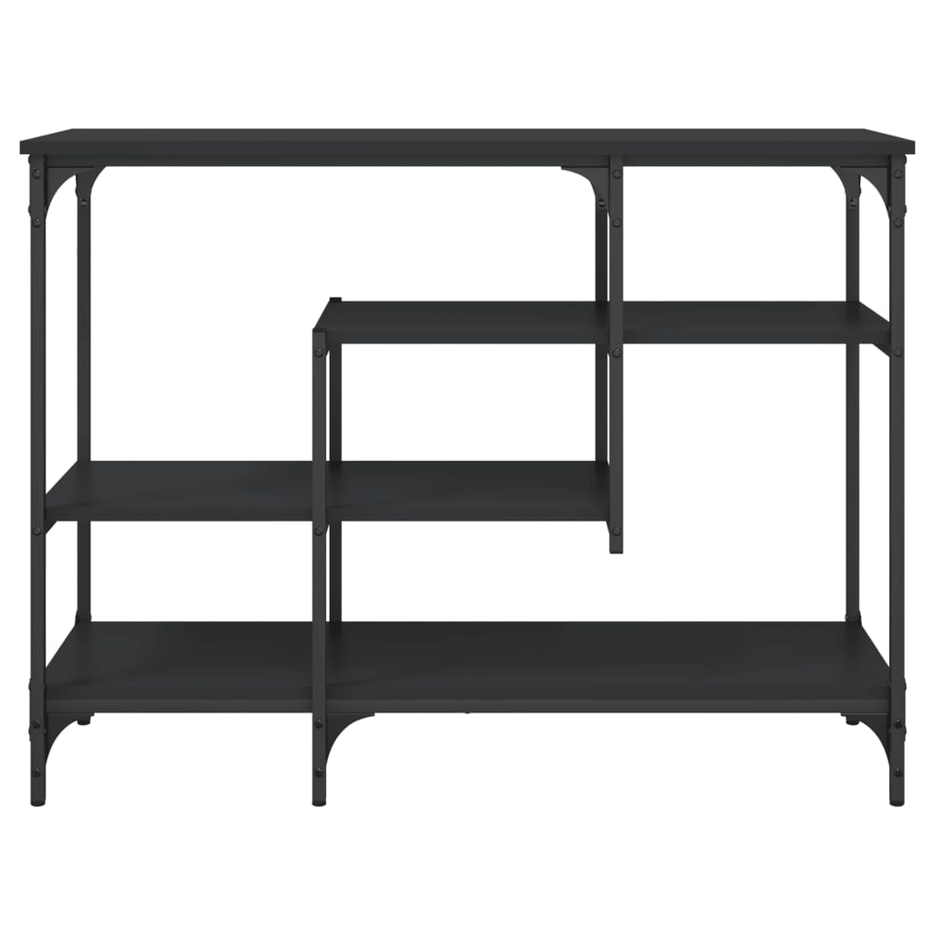 vidaXL Console Table with Shelves Black 39.4"x13.8"x29.5"