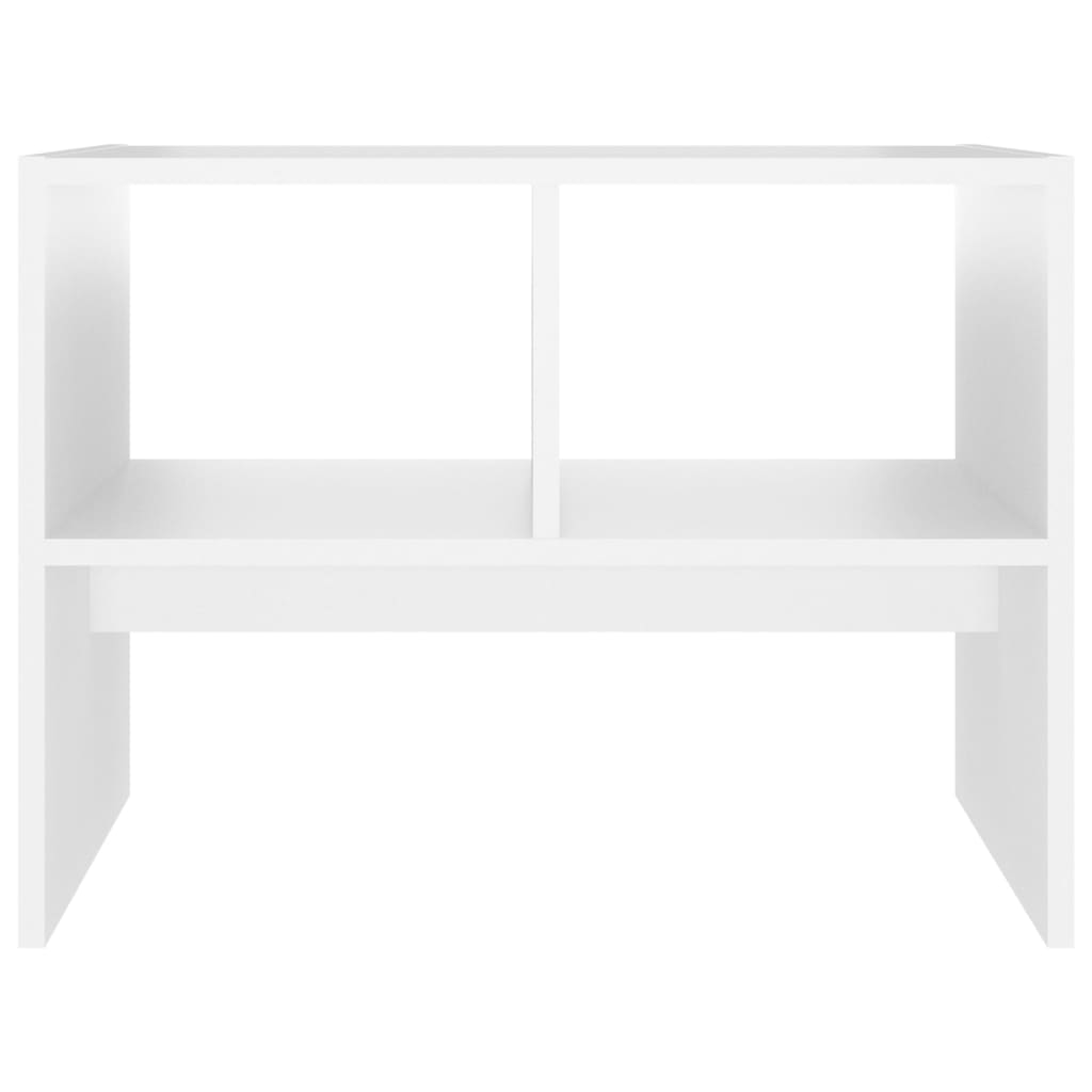 vidaXL Side Table White 23.6"x15.7"x17.7" Engineered Wood
