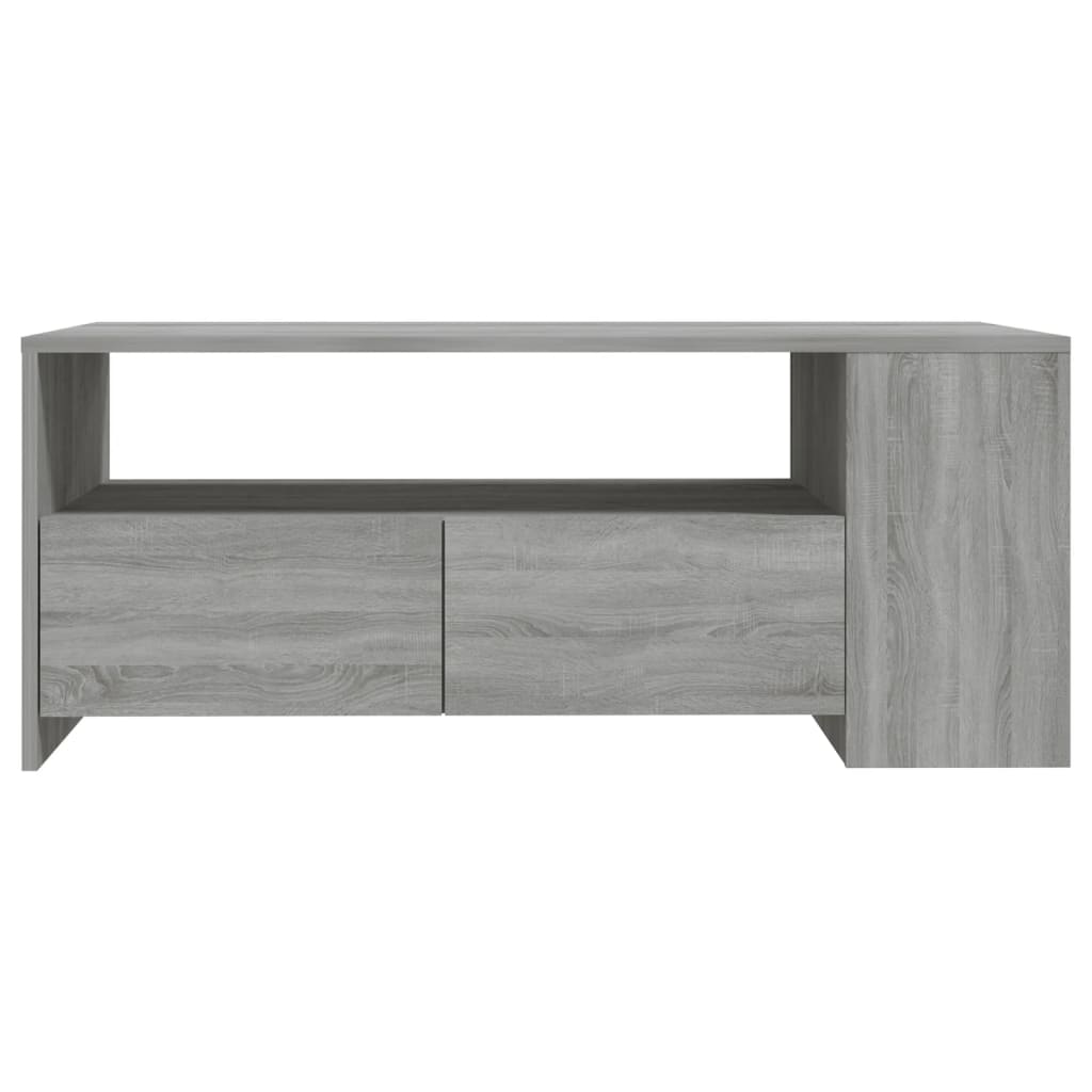 vidaXL Coffee Table Gray Sonoma 40.2"x21.7"x16.5" Engineered Wood