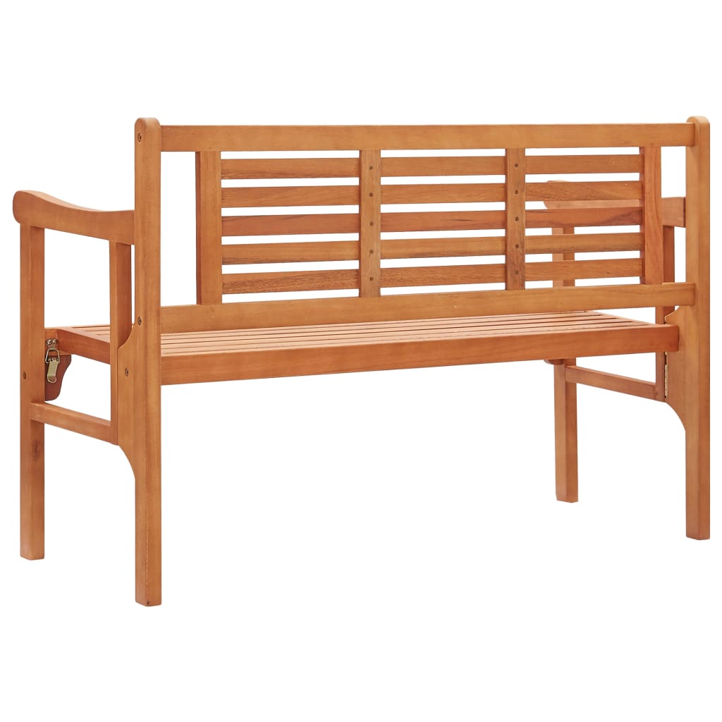 vidaXL Foldable Patio Bench 47.2" Solid Wood Eucalyptus