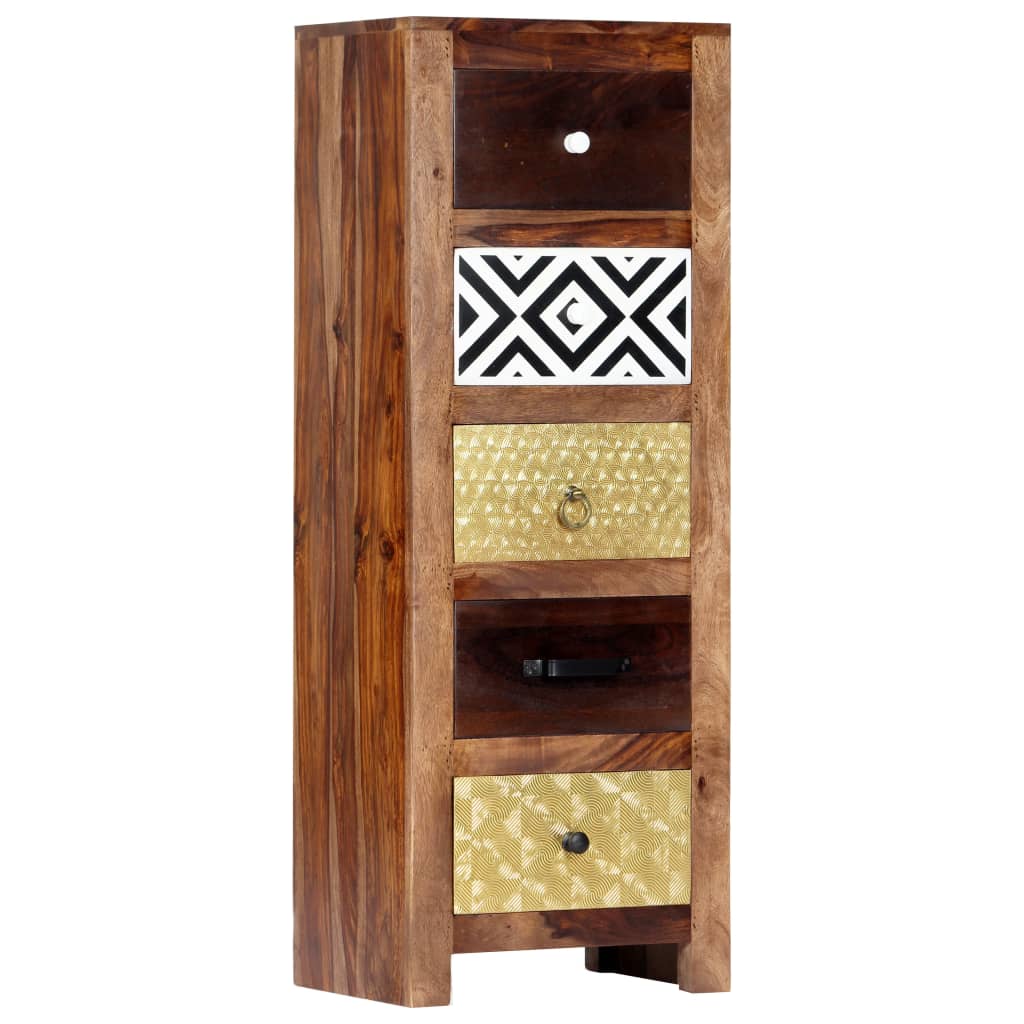 vidaXL Side Cabinet 15.7"x11.8"x43.3" Solid Sheesham Wood