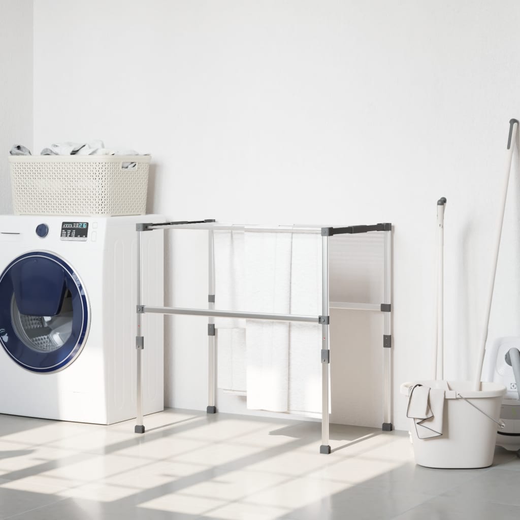 vidaXL Laundry Dryer 32.7"x(19.7"-21.7")x(15.7"-33.5") Aluminum