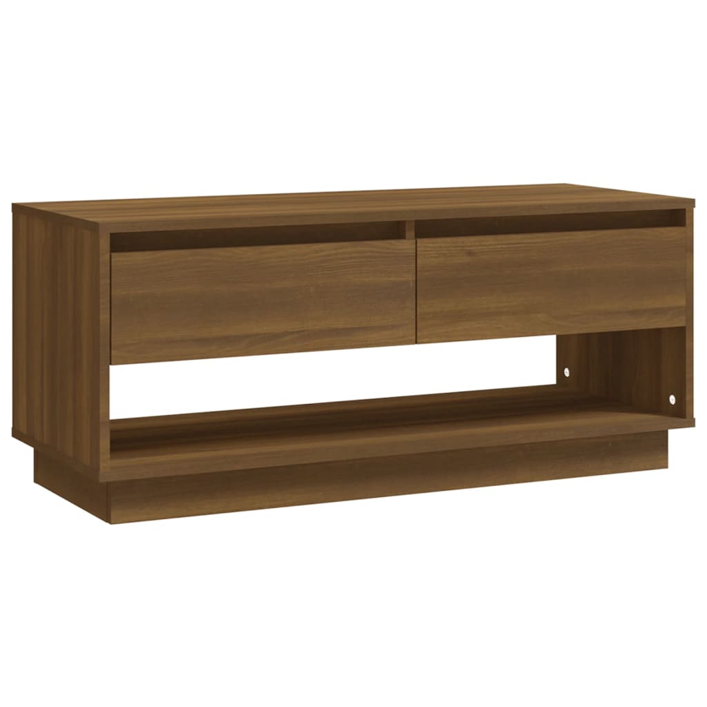 vidaXL TV Cabinet Brown Oak 40.2"x16.1"x17.3" Engineered Wood