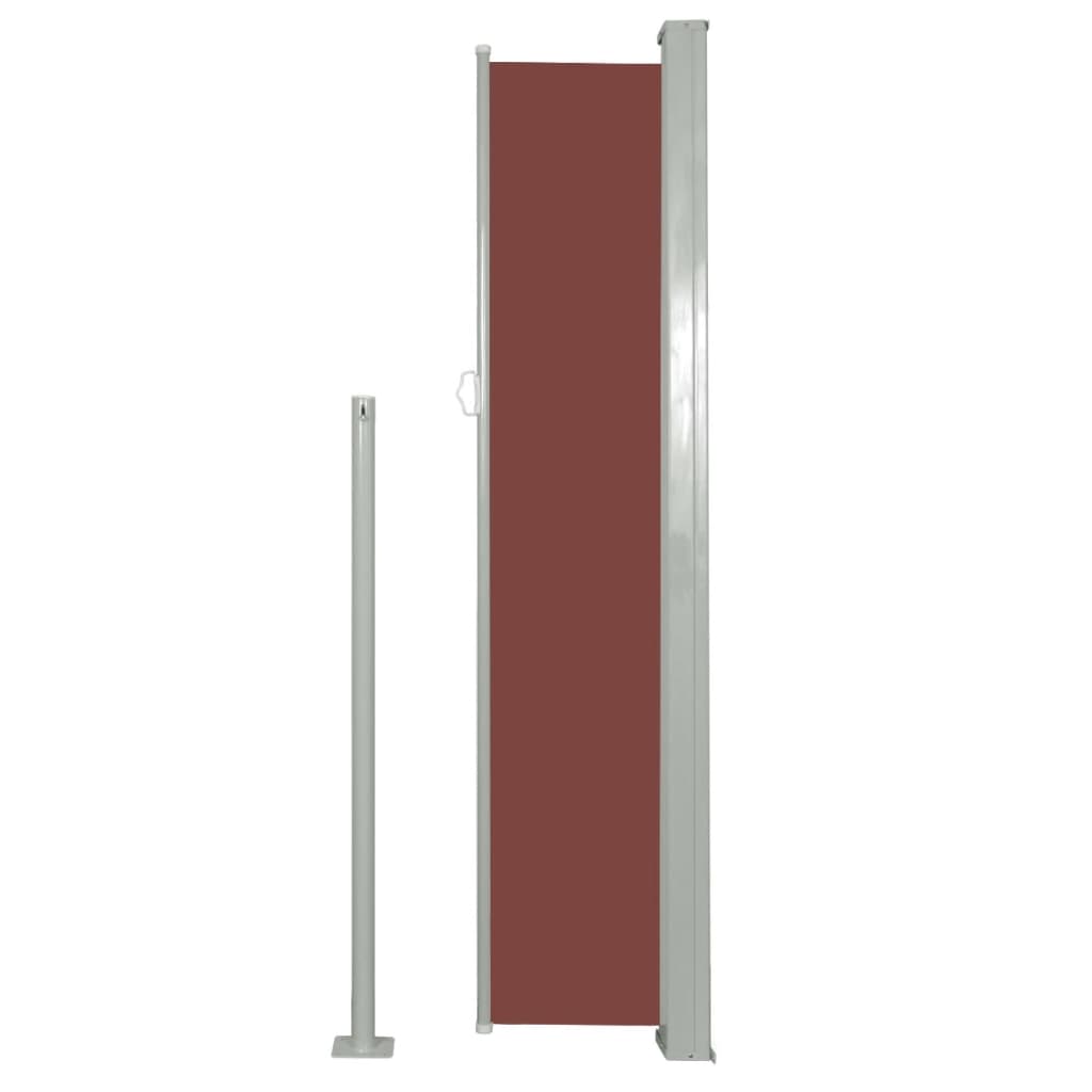 Patio Retractable Side Awning 63"x118" Brown