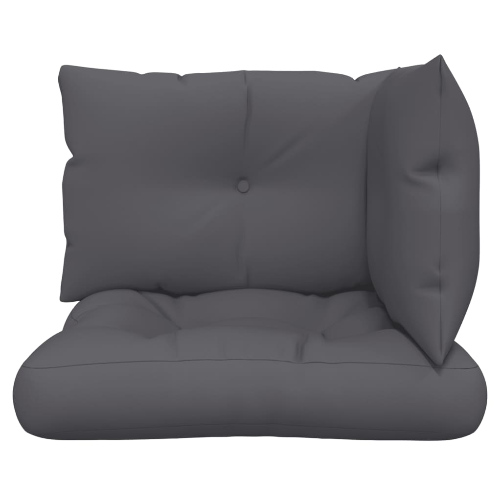 vidaXL Pallet Cushions 3 pcs Anthracite Fabric
