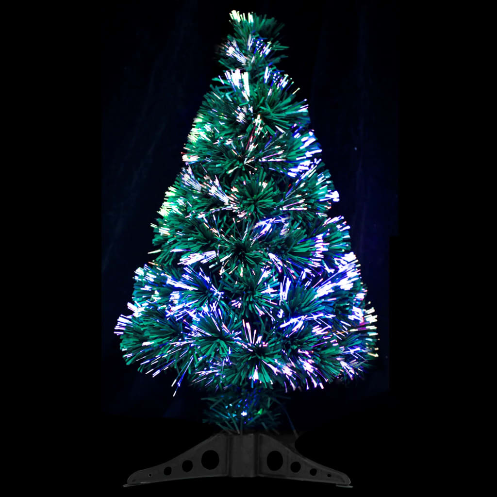 vidaXL Artificial Christmas Tree Green 2 ft Fiber Optic