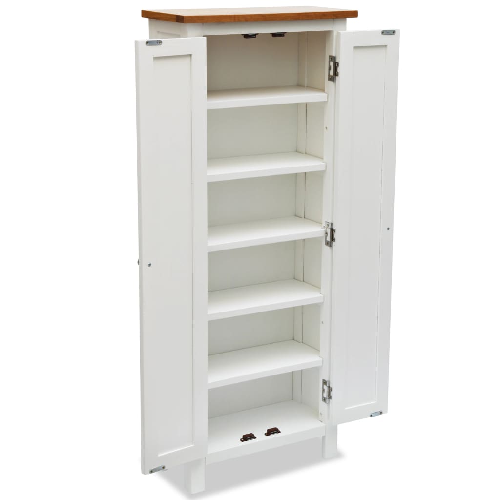 vidaXL Media Storage Cabinet 19.7"x8.7"x48" Solid Oak Wood