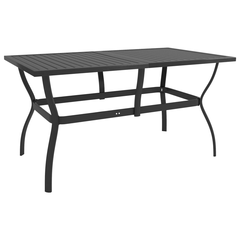 vidaXL Patio Table Anthracite 55.1"x31.5"x28.3" Steel