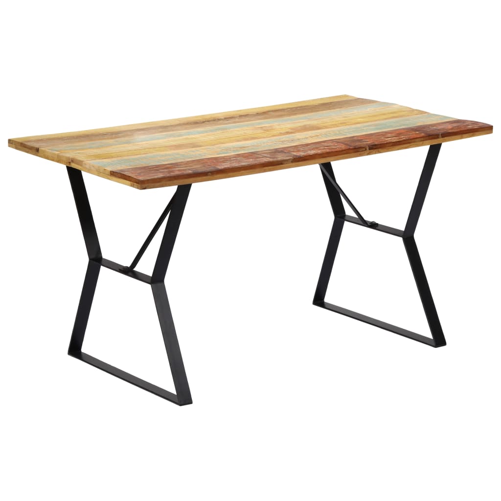 vidaXL Dining Table 55.1"x31.5"x29.9" Solid Reclaimed Wood