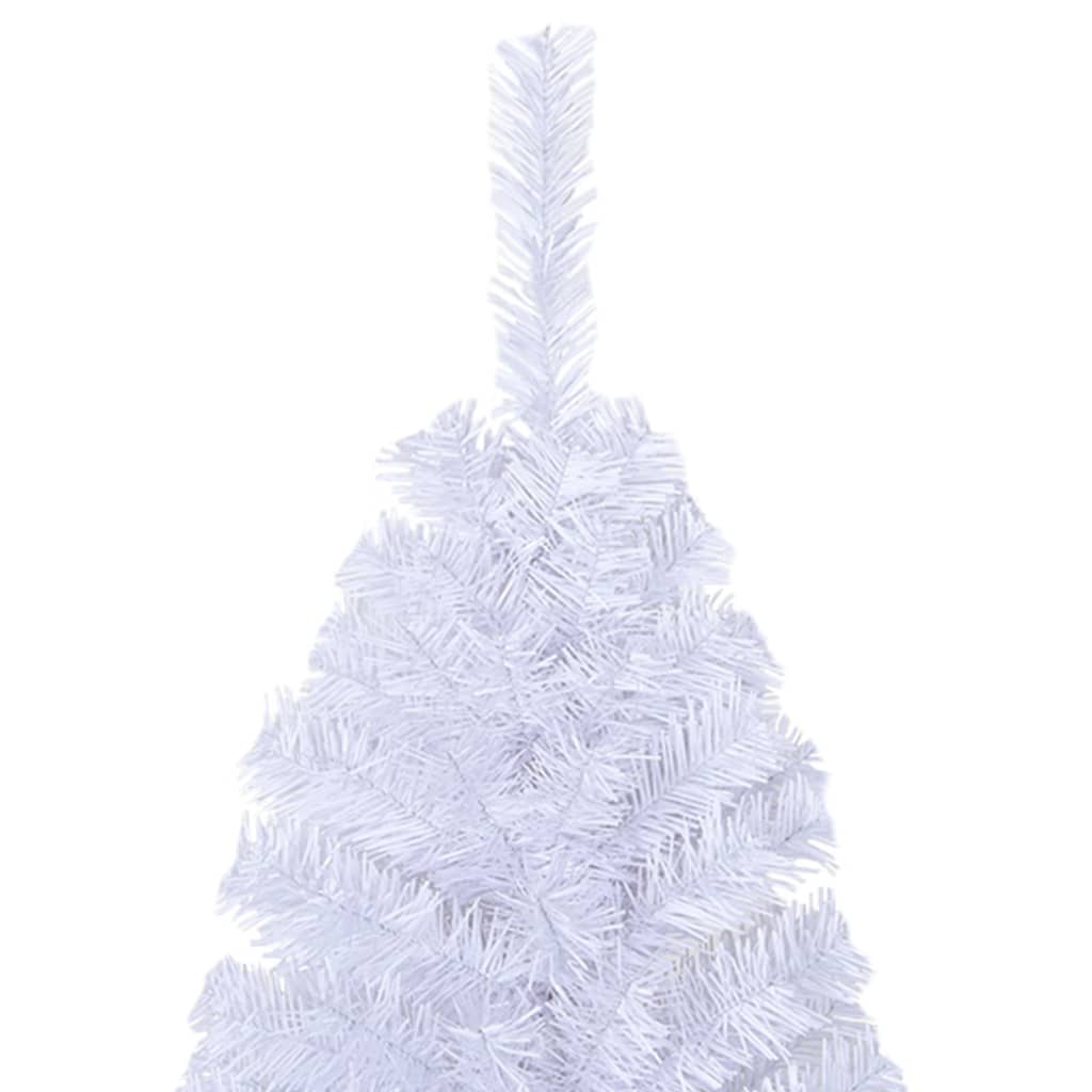 vidaXL Artificial Christmas Tree with Thick Branches White 70.9" PVC