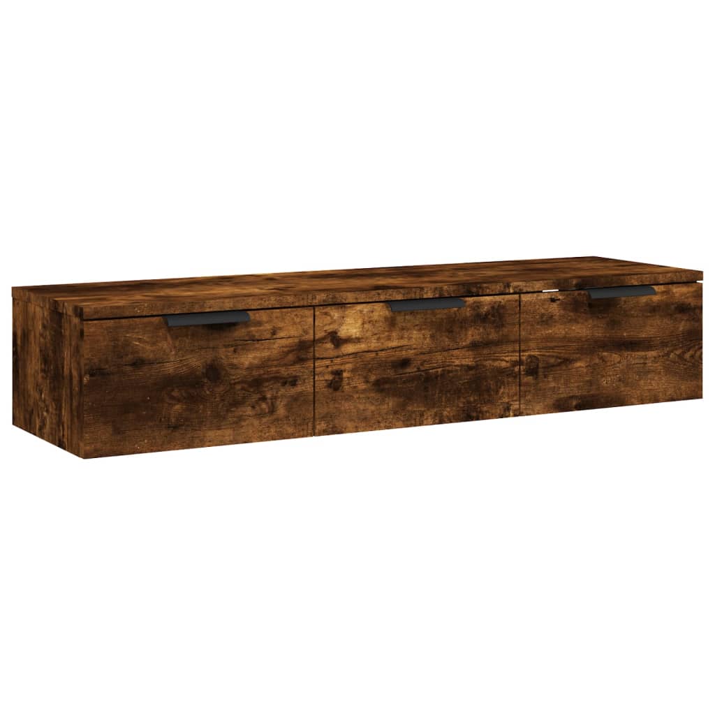 vidaXL Wall Cabinet Smoked Oak 40.2"x11.8"x7.9" Engineered Wood