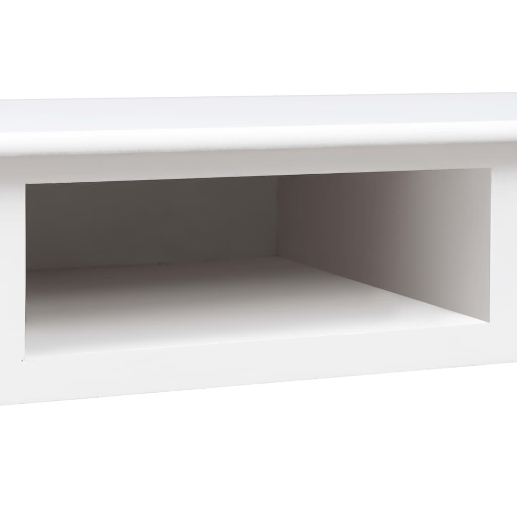vidaXL Writing Desk White 43.3"x17.7"x29.9" Wood