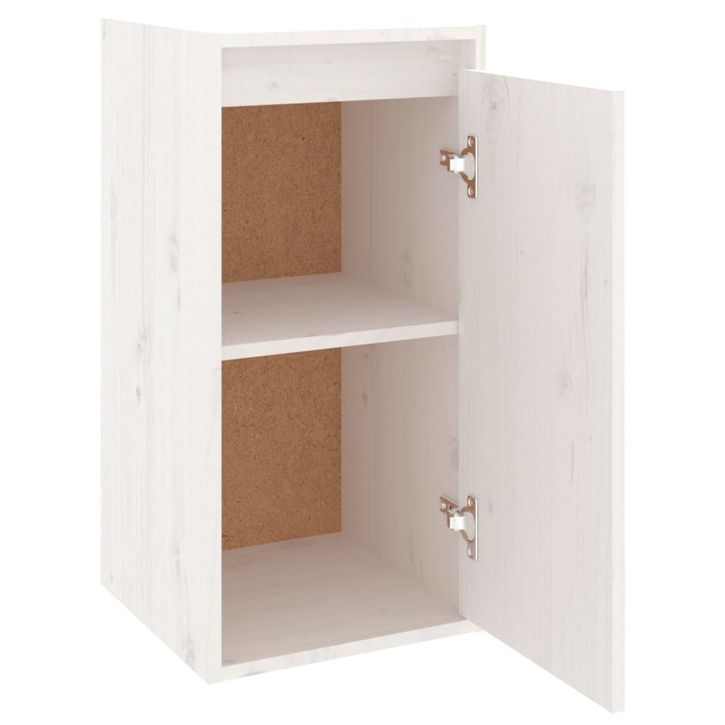 vidaXL Wall Cabinet White 11.8"x11.8"x23.6" Solid Wood Pine