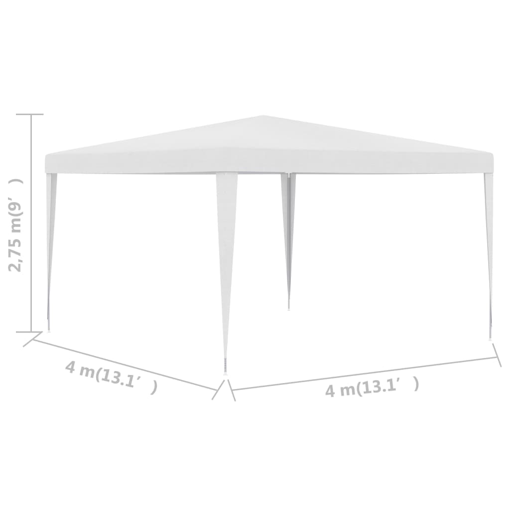 vidaXL Party Tent 13.1'x13.1' White