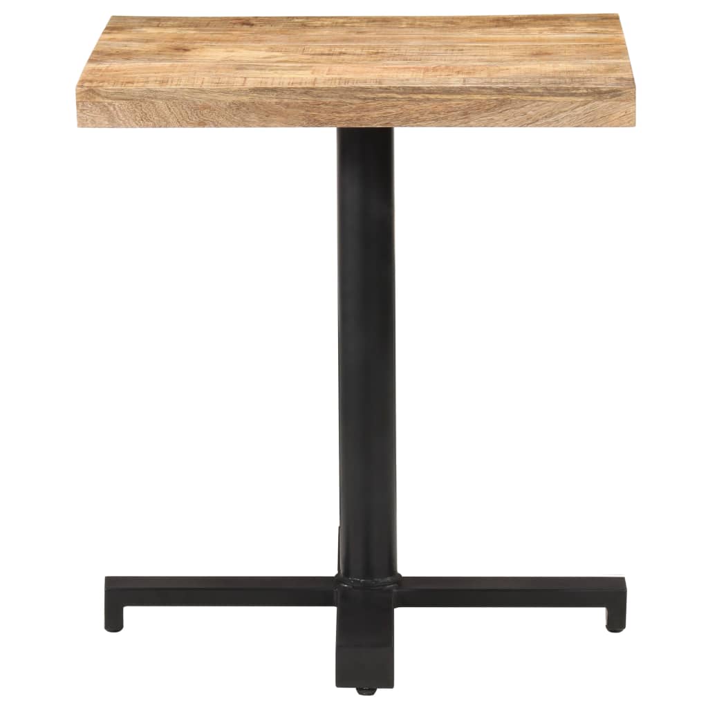 vidaXL Bistro Table Square 27.6"x27.6"x29.5" Rough Mango Wood