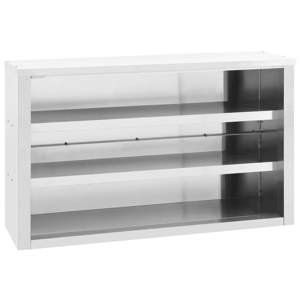 vidaXL Kitchen Wall Cabinet 47.2"x16"x30" Stainless Steel