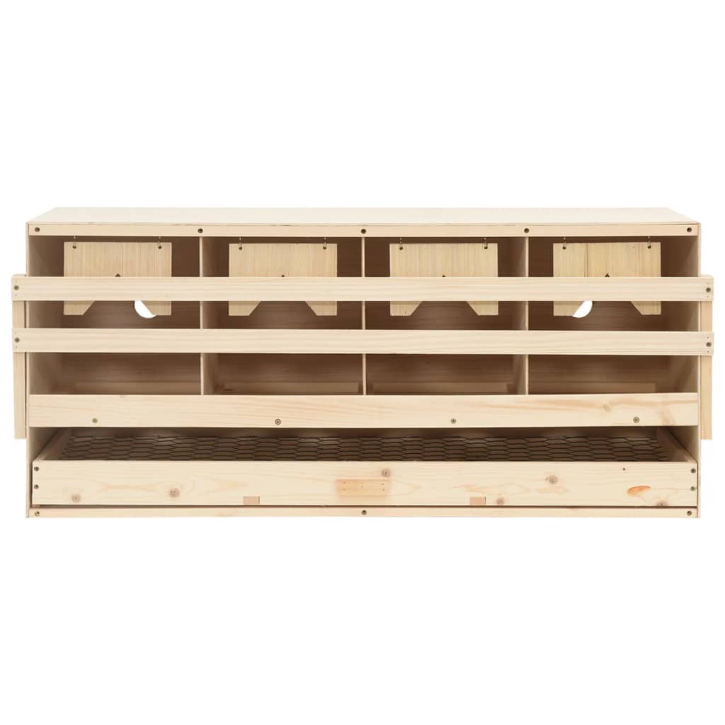 vidaXL Chicken Laying Nest 4 Compartments 41.7"x15.7"x17.7" Solid Pine Wood