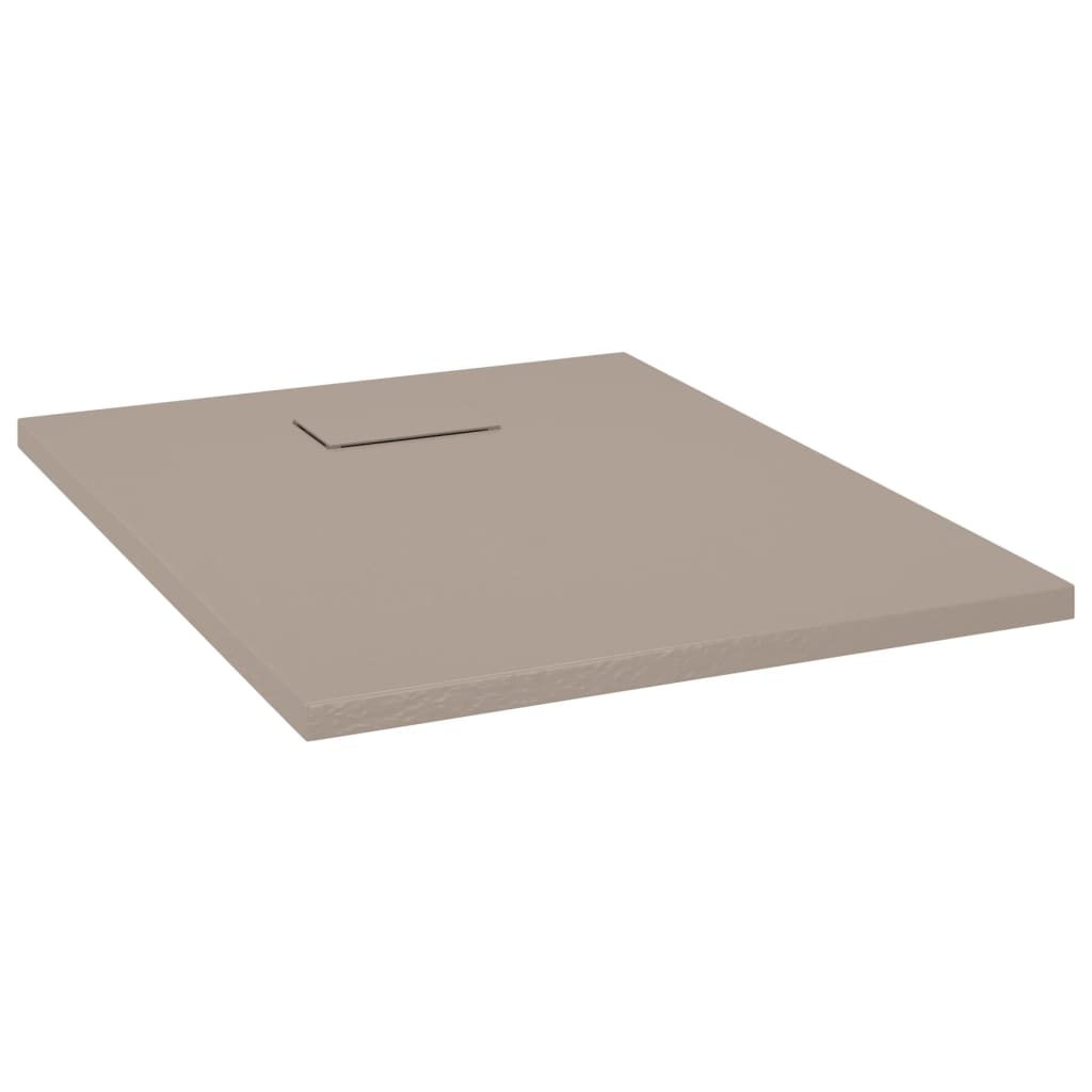 vidaXL Shower Base Tray SMC Brown 35.4"x27.6"