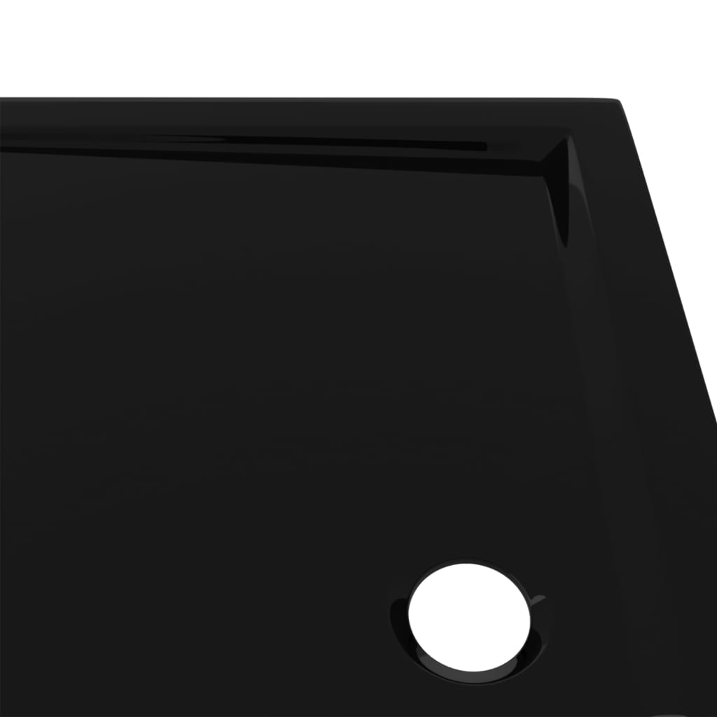 vidaXL Rectangular ABS Shower Base Tray Black 27.6"x35.4"