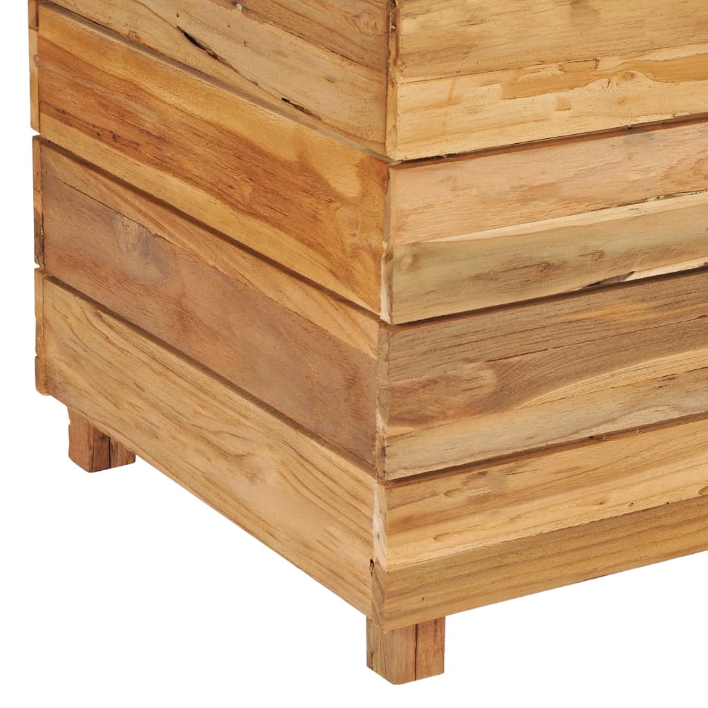 vidaXL Raised Bed 59.1"x15.7"x21.7" Recycled Teak Wood and Steel