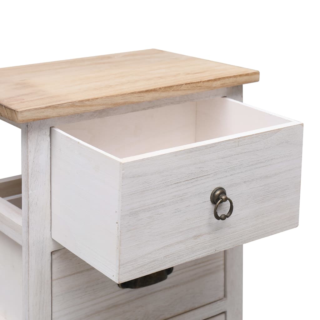 vidaXL Side Cabinet 13.8"x9.8"x22.4" Paulownia Wood