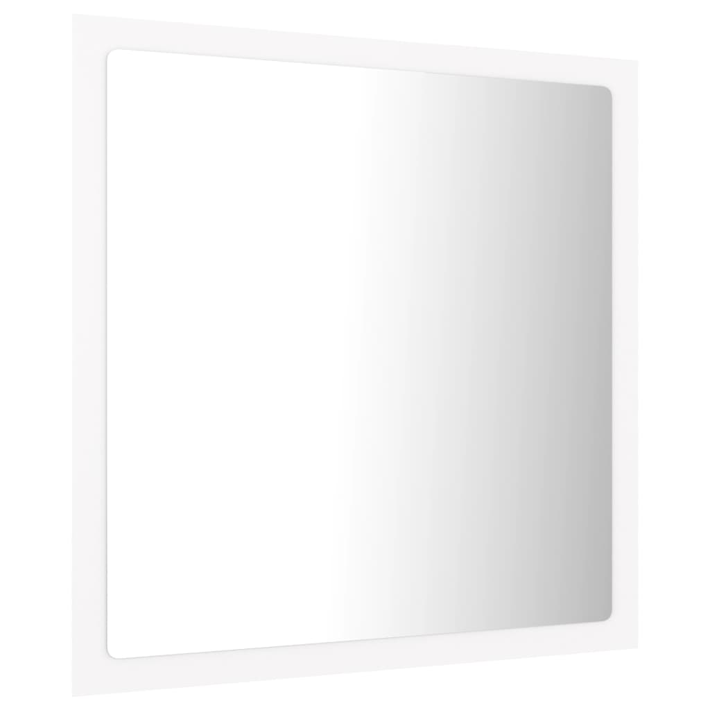 vidaXL LED Bathroom Mirror White 15.7"x3.3"x14.6" Acrylic