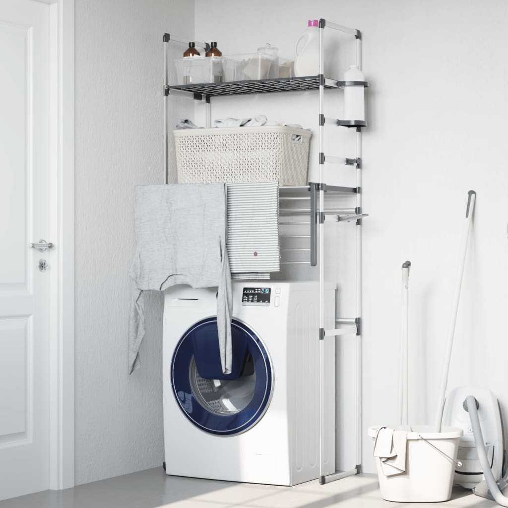 vidaXL Washing Machine Shelf 30.3"x20.5"x75.6" Aluminum
