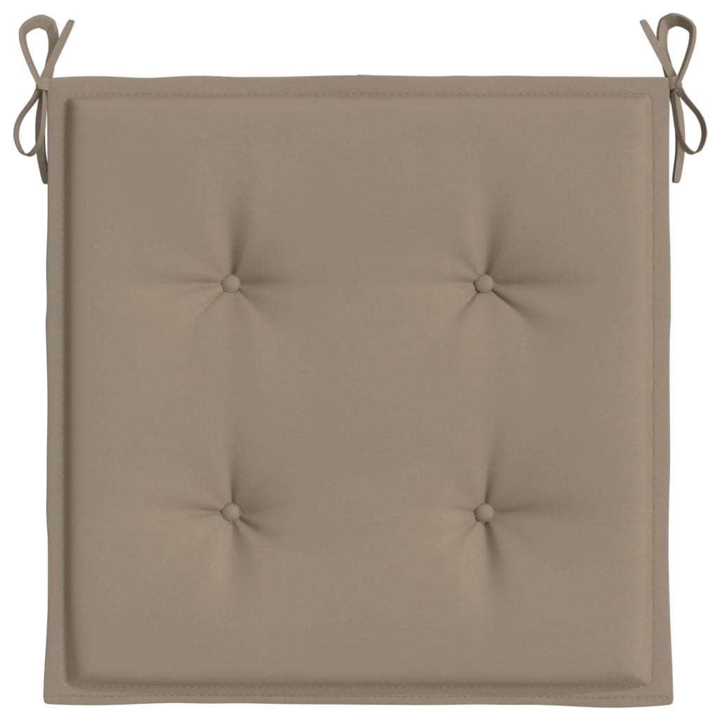 vidaXL Garden Chair Cushions 2 pcs Taupe 15.7"x15.7"x1.2" Oxford Fabric
