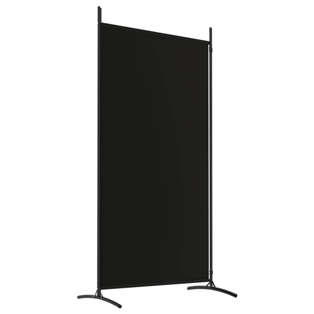 vidaXL 2-Panel Room Divider Black 68.9"x70.9" Fabric