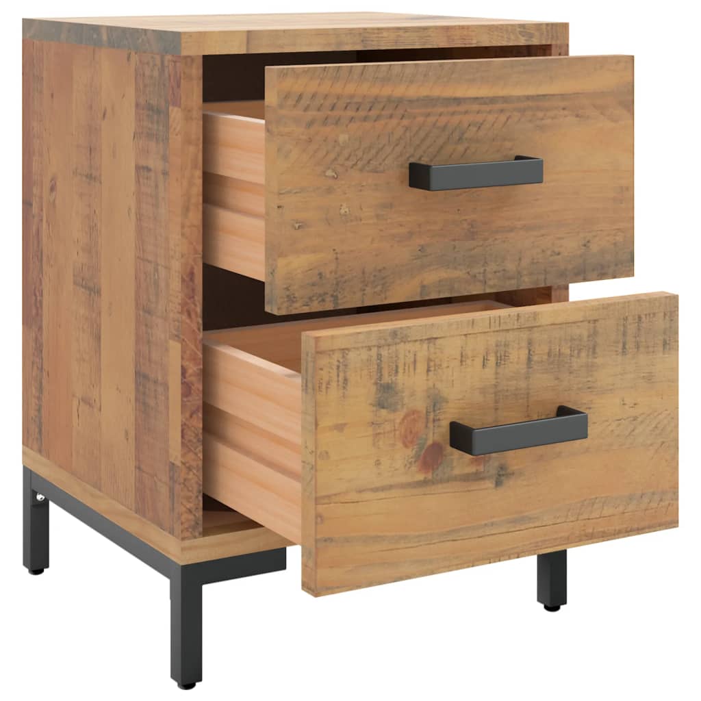 vidaXL Bedside Cabinets 2 pcs 14.2"x11.8"x17.7" Solid Wood Pine