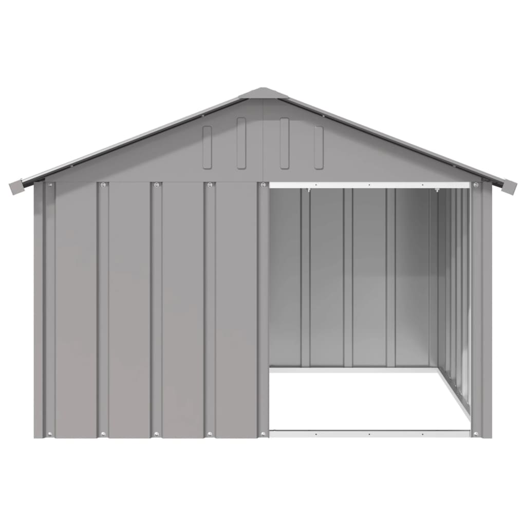 vidaXL Dog House Gray 45.9"x40.6"x32.1" Galvanized Steel