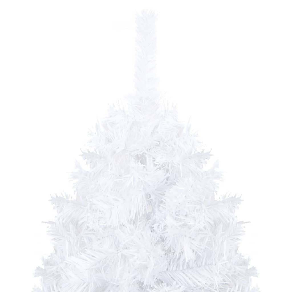 vidaXL Artificial Pre-lit Christmas Tree with Ball Set White 94.5"