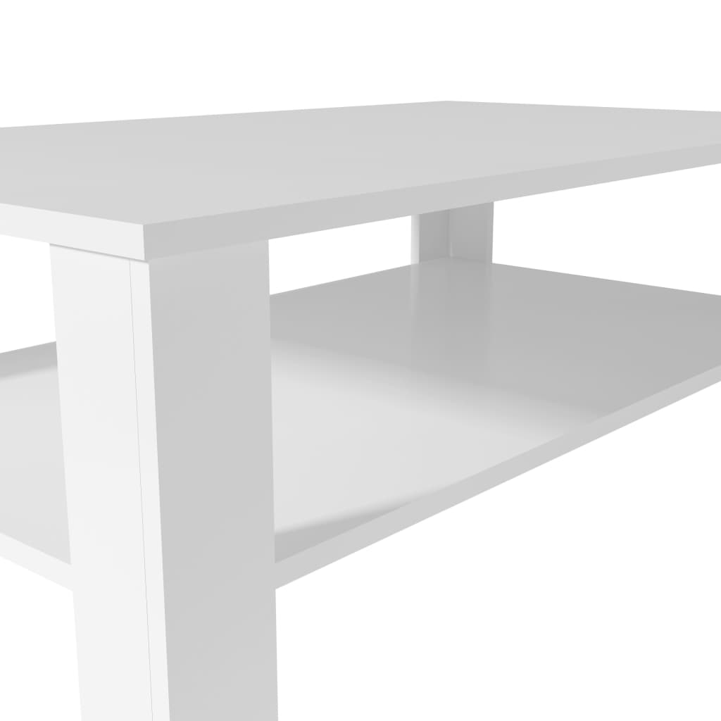 vidaXL Coffee Table Chipboard 39.4"x23.2"x16.5 White