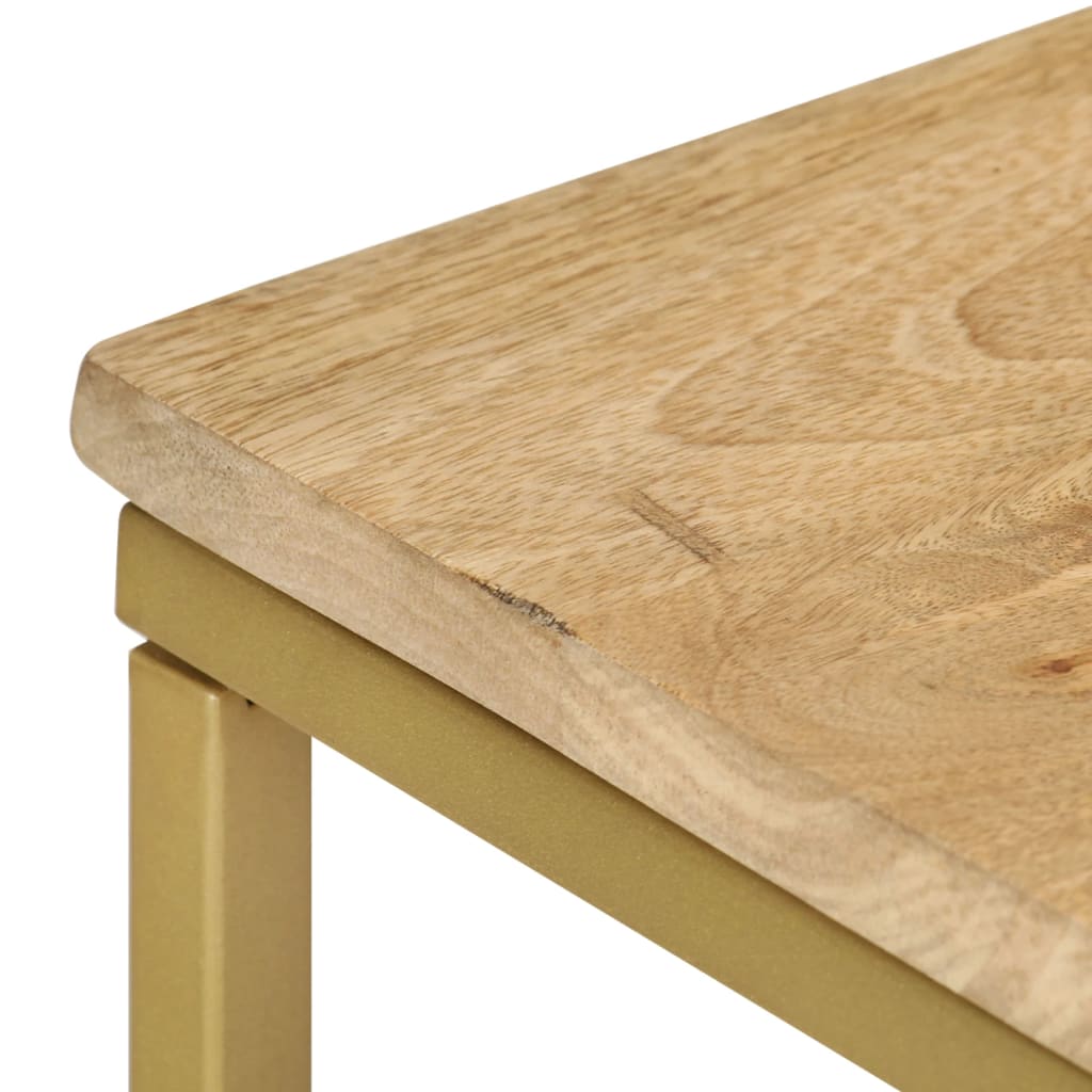 vidaXL Side Table 13.8"x17.7"x25.6" Solid Mango Wood