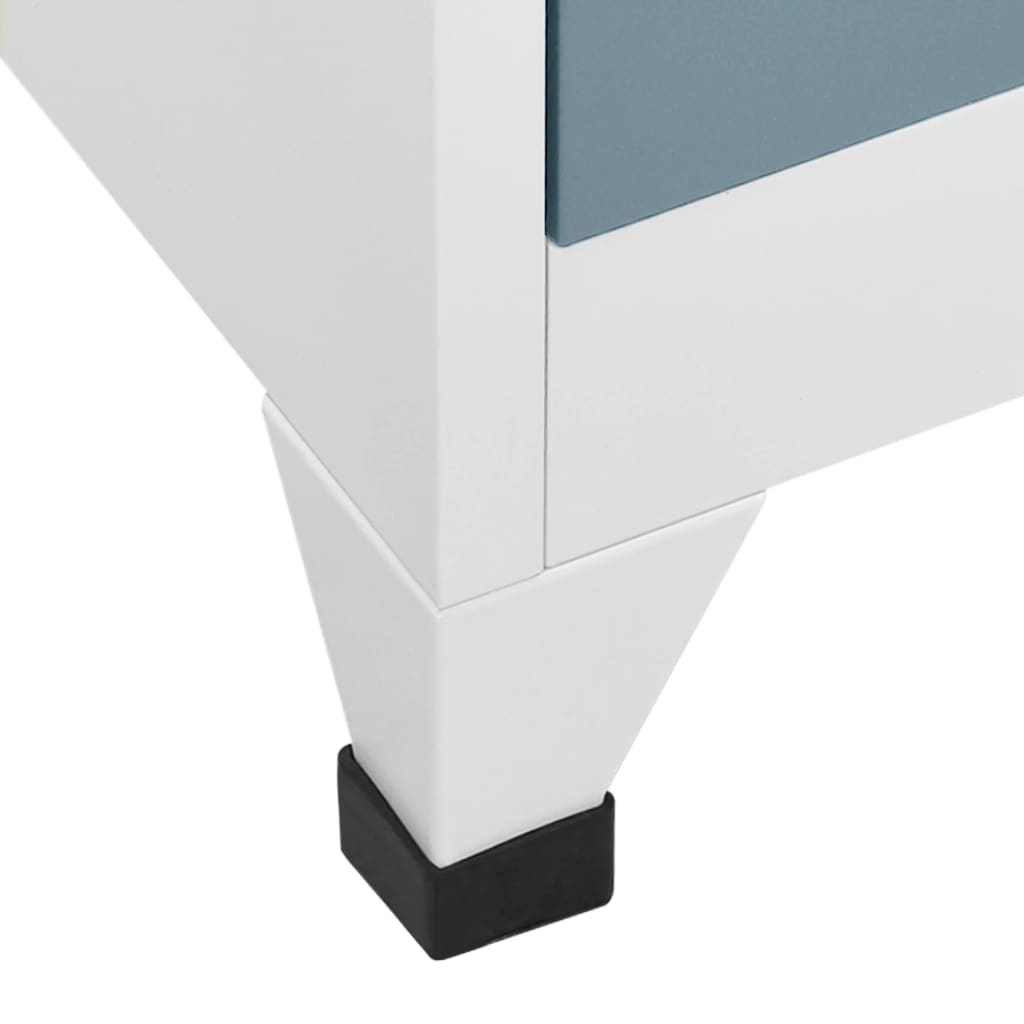 vidaXL Locker Cabinet Light Gray and Dark Gray 35.4"x15.7"x70.9" Steel