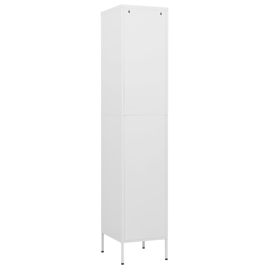 vidaXL Locker Cabinet White 13.8"x18.1"x70.9" Steel