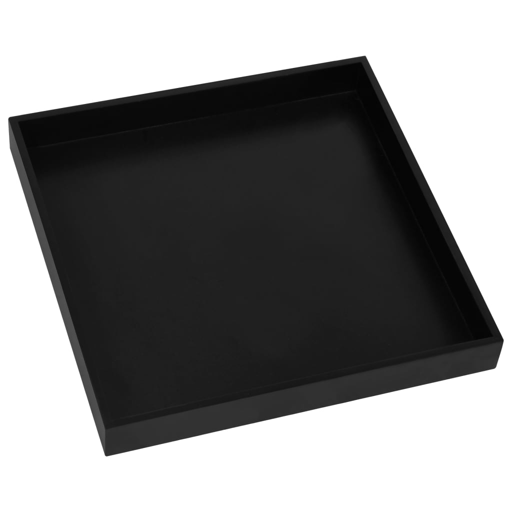 vidaXL Side Table Black and Gold 15"x15"x15.2" MDF