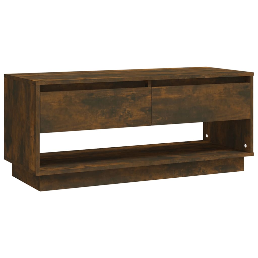 vidaXL TV Cabinet Smoked Oak 40.2"x16.1"x17.3" Engineered Wood