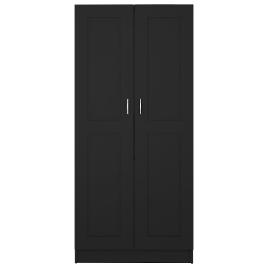 vidaXL Wardrobe Black 32.5"x20.3"x70.9" Engineered Wood