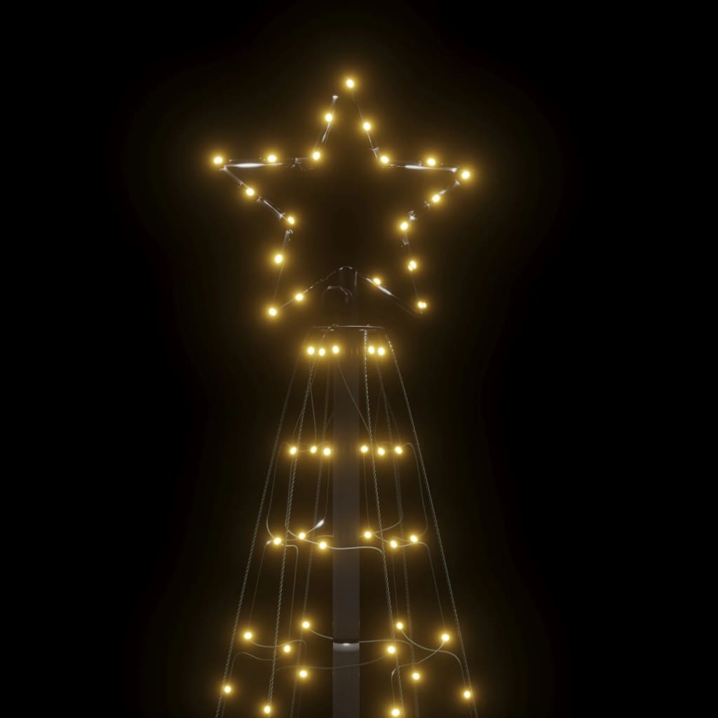 vidaXL Christmas Tree Light with Spikes 220 LEDs Warm White 70.9"