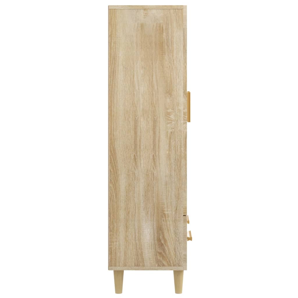 vidaXL Highboard Sonoma Oak 27.6"x12.2"x45.3" Engineered Wood